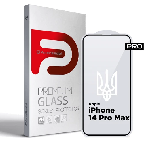 Защитное стекло для iPhone ArmorStandart Tempered Glass Pro 3D LE Black for iPhone 14 Pro Max (ARM65656)