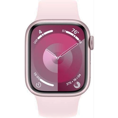 Apple Watch Series 9 41mm GPS Pink Aluminum Case with Pink Sport Band - M/L (MR943) : Размер 41mm