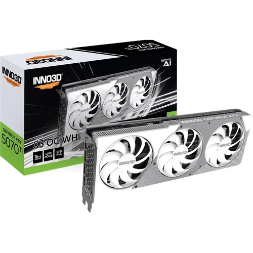 Видеокарта INNO3D GEFORCE RTX 5070 Ti X3 OC WHITE (N507T3-16D7X-176068W)
