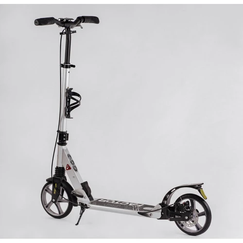 Двухколесный самокат с дисковым тормозом Best Scooter Factor BS-81766 Серебристый: Тип тормоза ручной