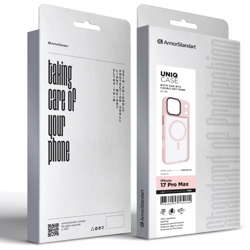 Чехол для iPhone ArmorStandart Uniq MagCase Pink for iPhone 17 Pro Max (ARM86273)