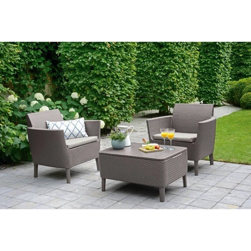Комплект мебели Allibert Salemo balcony Set бежевый (8711245145457): Вид мебели комплекта Стол, Кресло