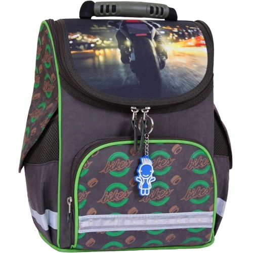Рюкзак школьный каркасный с фонариками Bagland Успех 12 л. хаки 270к (00551703)