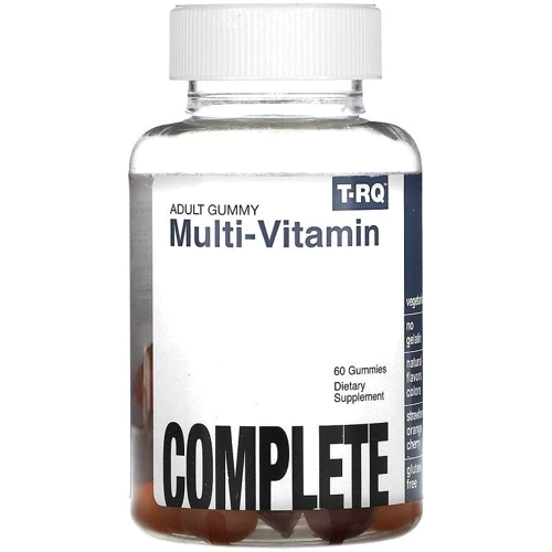T-RQ Multi-Vitamin Мультивитамины со вкусом клубники, апельсина, вишни 60 жевательных конфет