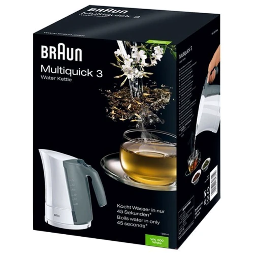 Электрочайник Braun Multiquick 3 WK 300 White: Объем, л 1.7
