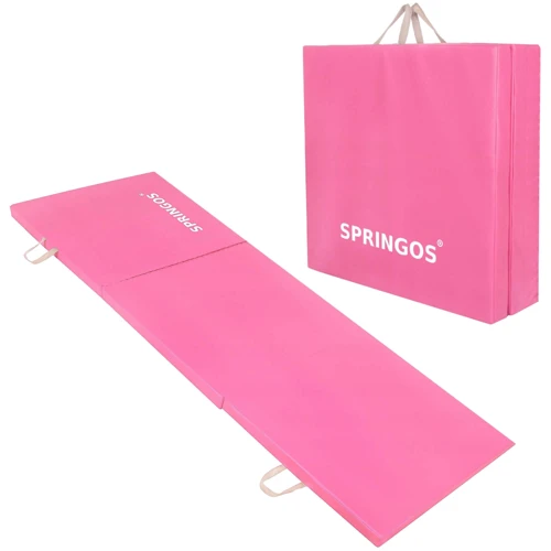Мат гімнастичний складаний Springos 180 x 60 x 5.5 см Pink (FA0061) фото 6