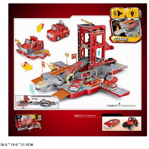 Паркинг BK Toys Пожарная, свет,звук (E7001-1)