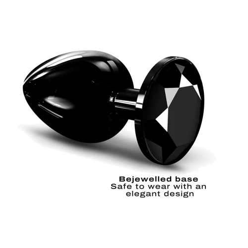 Металлическая анальная пробка с кристаллом Dorcel - Diamond Plug Black S