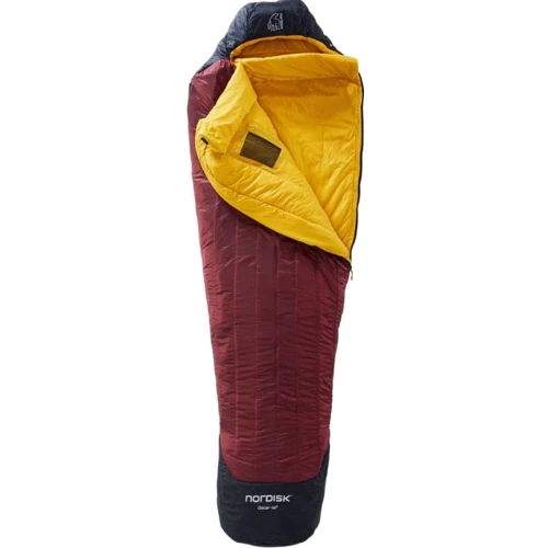 Спальний мішок Nordisk Oscar -10° Mummy Large Rio Red/Mustard Yellow/Black бордовий/жовтий (032.0001): Призначення зимний