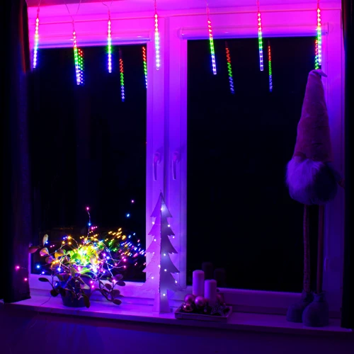 Гирлянда метеоритный дождь Springos 3 м 144 LED CL1216 Mix фото 6