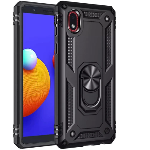 Чохол для телефона Mobile Case Shockproof Serge Magnetic Ring Black for Samsung M013 Galaxy M01 Core / A013 Galaxy A01 Core