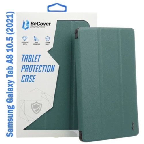Аксессуар для планшетных ПК BeCover Flexible TPU Mate Dark Green for Samsung Galaxy Tab A8 10.5 (2021) SM-X200 / SM-X205(708379): Цвет зеленый