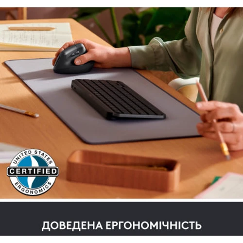 Мышь Logitech Lift Vertical Ergonomic Wireless/Bluetooth for Business Graphite (910-006494): Максимальное разрешение сенсора, dpi 4000