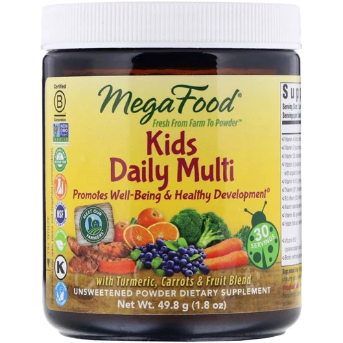 MegaFood Kids Daily Multi Powder Unsweetened 1.8 oz (49.8 g) Мультивитамины для детей