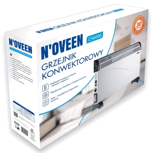 Обогреватель Noveen Turbo Fan Timer CH-6000 2000W: Габариты 60×44×20 см