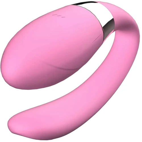 Вибромассажер для пар с пультом ДУ - Boss Series V-Vibe Pink USB 7 Function, BS6200001