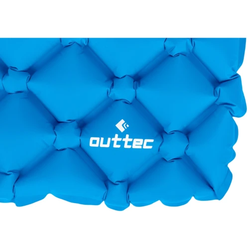 Надувной коврик Outtec с подушкой соты голубой 195х55х5 см (5907766664727) фото 6
