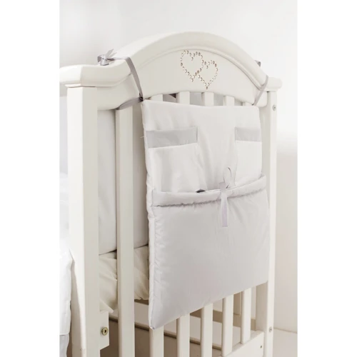 Постельный комплект 8 эл Twins Dolce Rabbits 4062-D-010-019, grey, белый/серый: Размер для кроваток 120x60см