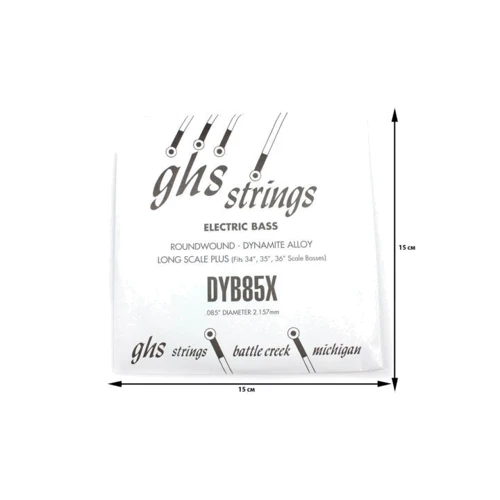 Струна для гитар Струна для бас-гитары GHS STRINGS DYB85X: Назначение Для бас-гитары