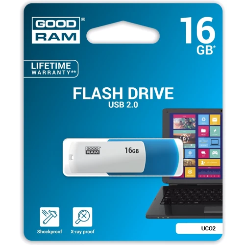 USB-флешка GOODRAM 16GB UCO2 USB 2.0 Mix (UCO2-0160MXR11): Стандарт USB USB 2.0