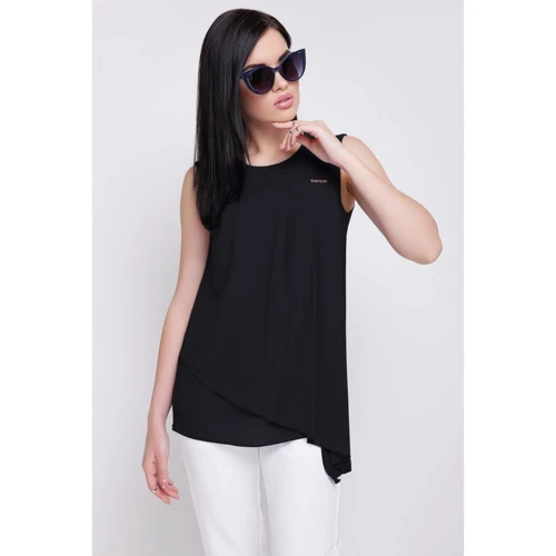 Блуза FashionUp BZ-1625A 48 чорна без рукава