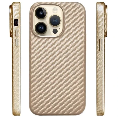 Чехол для iPhone K-DOO Mag Noble Collection Carbon Gold for iPhone 14 Pro Max: Цвет золотой