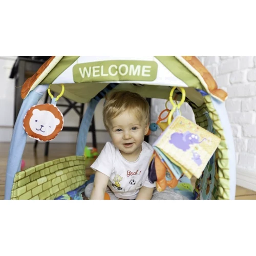 Развивающий коврик Lionelo AGNES PLUS: Особенности игровые дуги, бортики