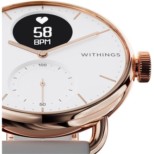 Смарт-годинник Withings ScanWatch 38mm White/Gold: Операційна система Проприетарная