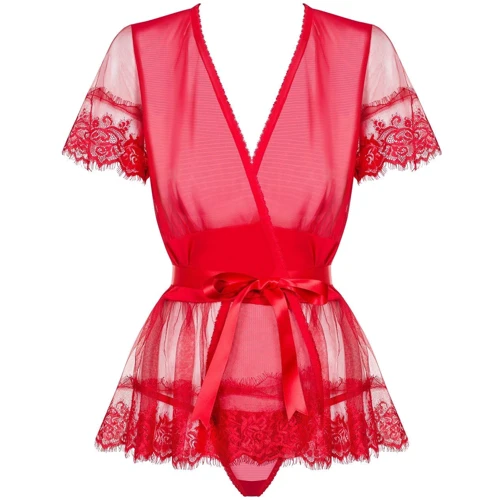 Комплект Obsessive 870-PEI-3 peignoir, S/M
