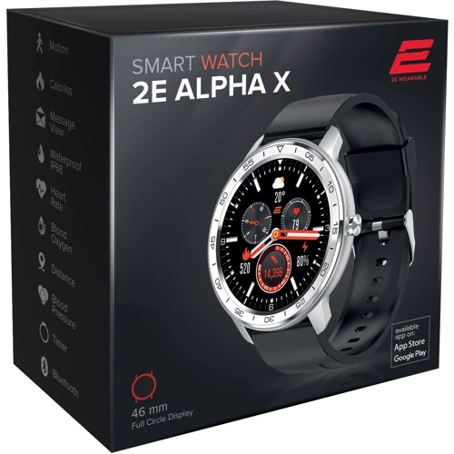 Смарт-годинник 2E Alpha X 46 мм Silver: Ємність батареї, мАг 280