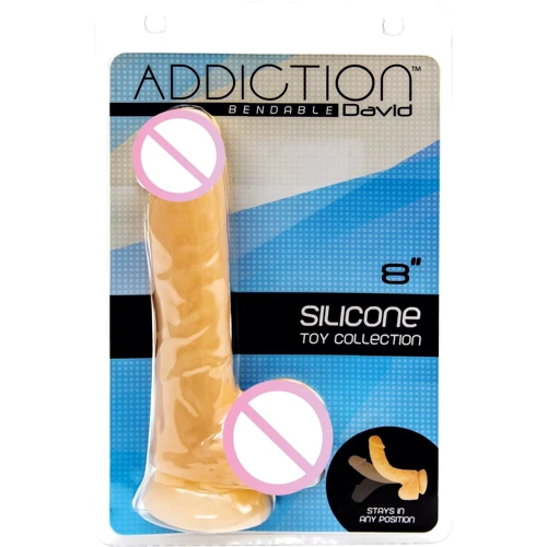 Фаллоимитатор ADDICTION - DAVID - 8" Bendable Silicone Dong