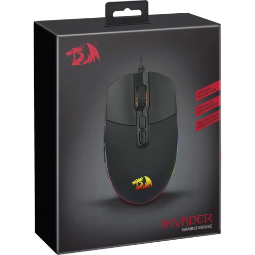Мышь Redragon Invader (78332): Тип сенсора оптический