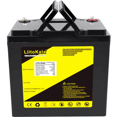 LiitoKala 12V 120Ah LiFePO4 LCD