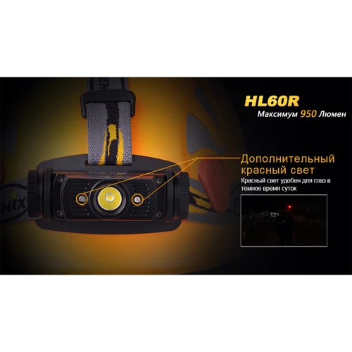 Фонарь туристический Fenix HL60R Cree XM-L2 U2 Neutral White LED фото 12
