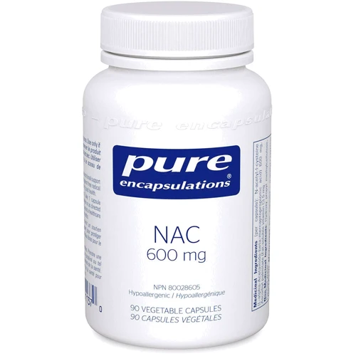 Pure Encapsulations NAC (n-acetyl-l-cysteine) 600 mg 90 caps N-ацетилцистеин (PE-00189)