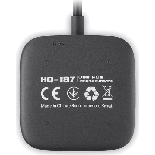 Адаптер REAL-EL Adapter USB to 4xUSB2.0+MicroUSB HQ-187 Black (EL123110010) фото 7