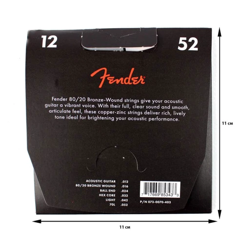 Струна для гитар Набор струн для акустической гитары Fender 880L: Тип Комплект струн