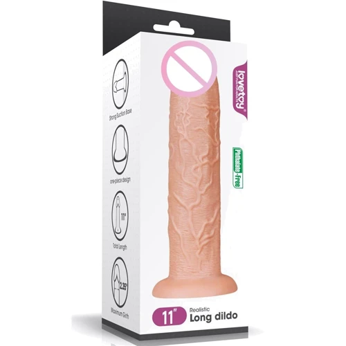 Фаллоимитатор LoveToy Realistic Long Dildo Flesh 11"