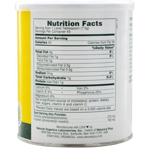 Nature's Plus Lecithin Granules Natural Soya 12 oz (340 g) Лецитин з сої: Тип лецитин
