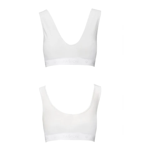 Спортивный топ из эластичного хлопка Passion PS005 TOP white, size M