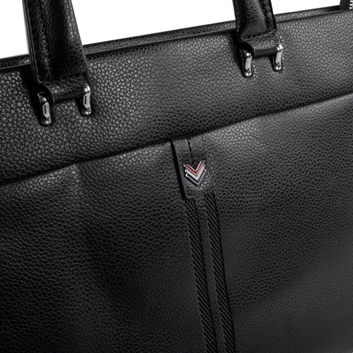 Мужская конференц-сумка Valiria Fashion черная (3DET890-2-2): Тип ручки Со съемным ремнем, Плечевой ремень, С двумя ручками, Короткая ручка