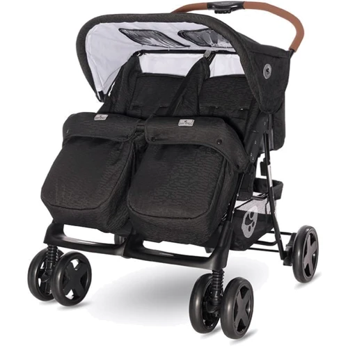 Коляска для двойни Lorelli TWIN (black) фото 11