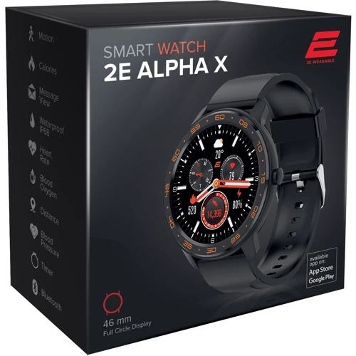 Смарт-часы 2E Alpha X 46 mm Black-Orange: Емкость батареи, мАч 280
