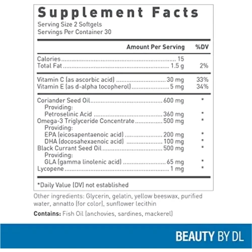 Douglas Laboratories Omega Beauty Омега для кожи, волос и ногтей 60 капсул: Тип Омега 3