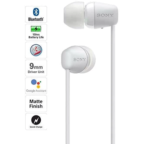 Наушники Sony WI-C200 White: Тип крепления без креплений