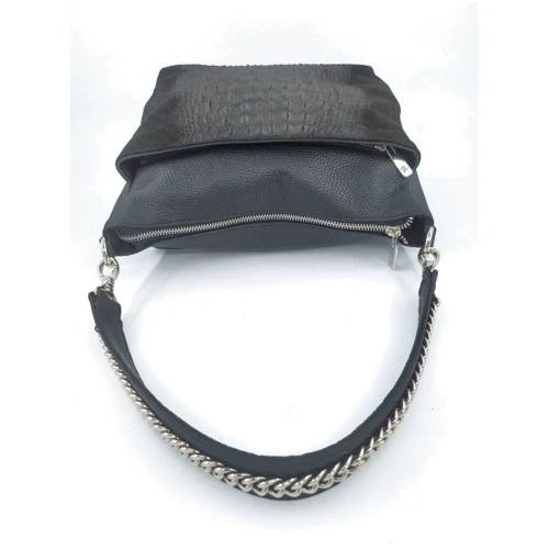 Женская сумка через плечо ARTiS Bags черная (1761 703-7016): Тип ручки Со съемной ручкой, На цепочке, Длинная ручка, Плечевой ремень, Со съемным ремнем
