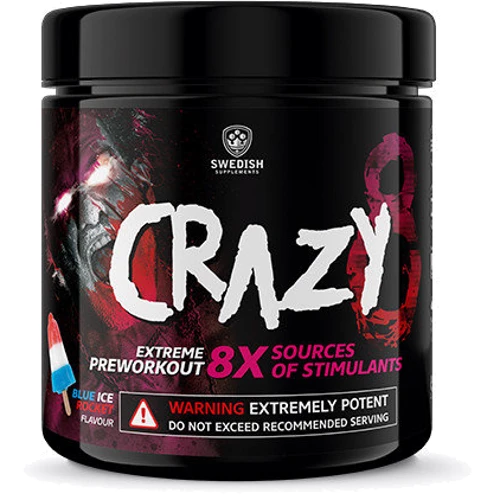 Swedish Supplements Crazy 8 260 g /26 servings/ Blue Ice Rocket