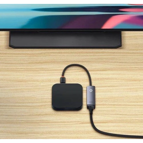 Адаптер Baseus Adapter Lite Series USB to RJ45 Ethernet 1000Mbps Black (WKQX000113) фото 7