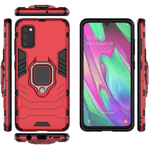Аксесуар для смартфона Mobile Case Transformer Ring Dante Red for Samsung A415 Galaxy A41: Матеріал полікарбонат / силікон
