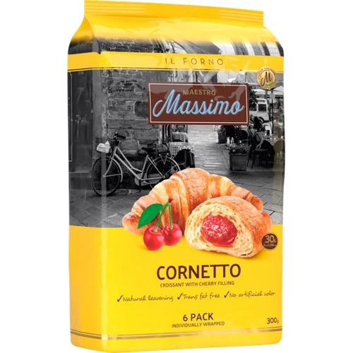 Круассаны Maestro Massimo Cornetto Cherry с вишней 300 г (8050705434480)